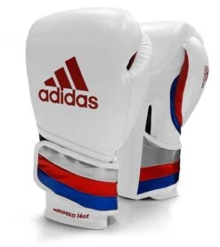 Adidas AdiSpeed Boxing Gloves - Velcro -Empire Sales Store adispeed velcro white red blue 4