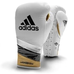 Adidas AdiSpeed Boxing Gloves - Lace -Empire Sales Store adispeed whitegoldsilver