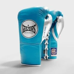 Geezers Elite Pro Fight Gloves - Special Edition -Empire Sales Store aqua silver