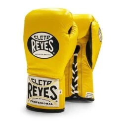 Cleto Reyes 'Safetec' Pro Fight Boxing Glove -Empire Sales Store cleto safe tec yellow 2