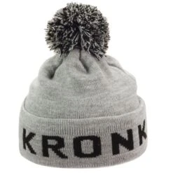 Kronk Detroit Knitted Bobble Hat -Empire Sales Store detroit beanie grey 1