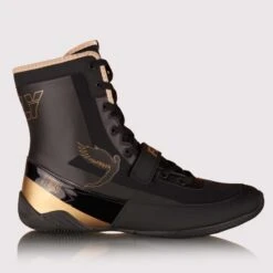 FLY Storm Boxing Boots -Empire Sales Store fly1400 black gold a 4