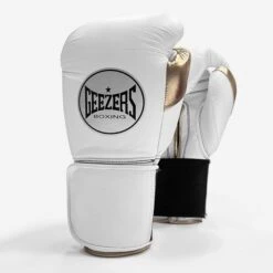 Geezers Halo Training/Sparring Boxing Gloves - Velcro -Empire Sales Store g160whitegold 3