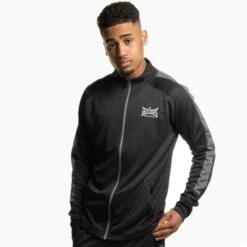 Geezers Poly Tracksuit Top -Empire Sales Store g2901 black grey 1