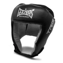 Geezers Leather TRG Boxing Headguard -Empire Sales Store geezers trg leather headguard black