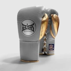 Geezers Elite Pro Fight Gloves - Special Edition -Empire Sales Store grey gold