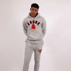 Kronk Gloves Applique Hoodie -Empire Sales Store grey hoodie 1