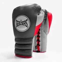 Geezers Halo Training/Sparring Boxing Gloves - Lace -Empire Sales Store halo live images lace dark grey red