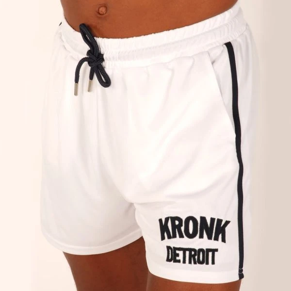 Kronk Single Stripe Detroit Applique Lined Shorts 4 Kronk Single Stripe Detroit Applique Lined Shorts - Image 2