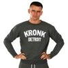 Kronk Detroit Applique Sweatshirt -Empire Sales Store kronk detroit applique sweatshirt charocal 1