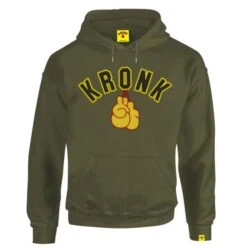Kronk Gloves Applique Hoodie -Empire Sales Store kronk gloves applique hoodie military green 1