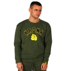 Kronk Gloves Applique Sweatshirt 8 Kronk Gloves Applique Sweatshirt -Empire Sales Store kronk gloves applique sweatshirt khaki 1