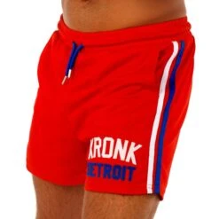Kronk Iconic Detroit Applique Lined Shorts -Empire Sales Store kronk iconic detroit applique lined shorts red 1