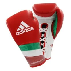 Adidas AdiSpeed Boxing Gloves - Lace -Empire Sales Store red green lace