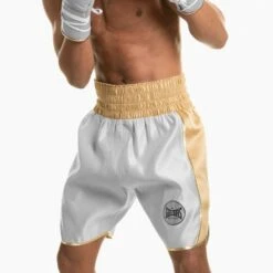Suzi Wong X Geezers Satin 2 Colour Boxing Shorts -Empire Sales Store sw1700 grey gold 1 4