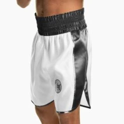 Suzi Wong X Geezers Satin 2 Colour Boxing Shorts -Empire Sales Store sw1700 white black 1