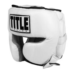 TITLE Boxing Leather Sparring Headgear -Empire Sales Store tb805 white 1