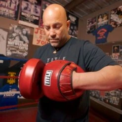 TITLE Boxing Blood Red Leather Punch Mitts -Empire Sales Store title boxing blood red leather punch mitts 5