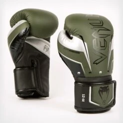 Venum Elite Evo Boxing Gloves -Empire Sales Store venum elite evo glove khaki silver 1