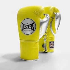 Geezers Elite Pro Fight Gloves - Special Edition -Empire Sales Store yellow silver